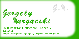 gergely murgacski business card